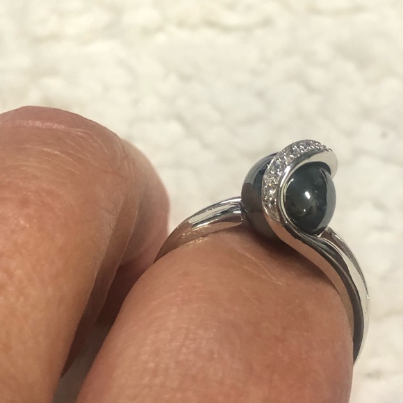 STERLING SILVER INTERCHANGEABLE MARBLE/STONE RING - Picture 11 of 11